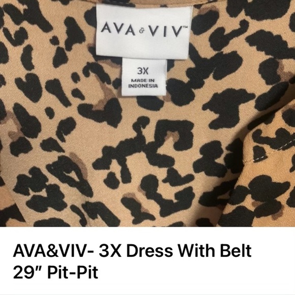 Ava & Viv long sleeve midi dress, Size 3X - Picture 6 of 6